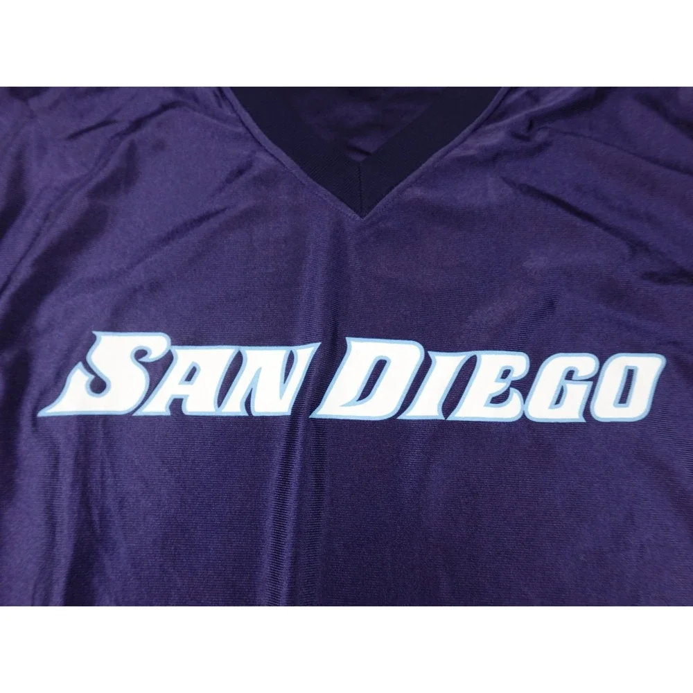 Nike Jersey Mens XXL Purple San Diego‎ Vintage 90s Made in USA V-Neck Graphic